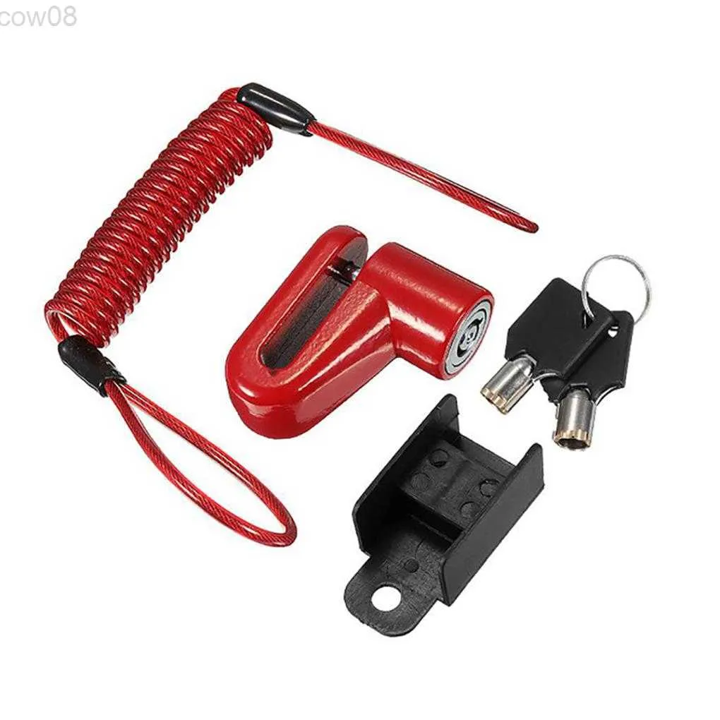 Bike Locks Disc Brake Lock Rinder Rope Anti-Tht Safety Motorcyc Bicycs Wheel Locks Outdoor Padlock for Ectric Scooter HKD230710