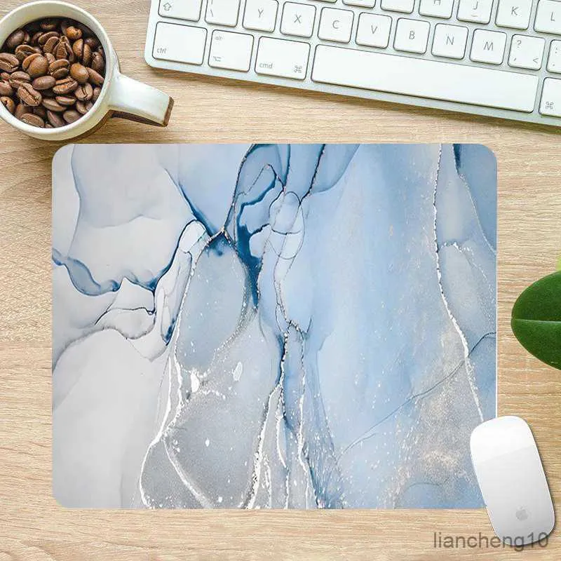 Mouse Pads Bilek Sevimli Renkli Mermer Mousepad Oyun Aksesuarları Küçük Mouse Pad Bilgisayar Masa Halı Mouse Mat PC Gamer Klavye Masası R230710