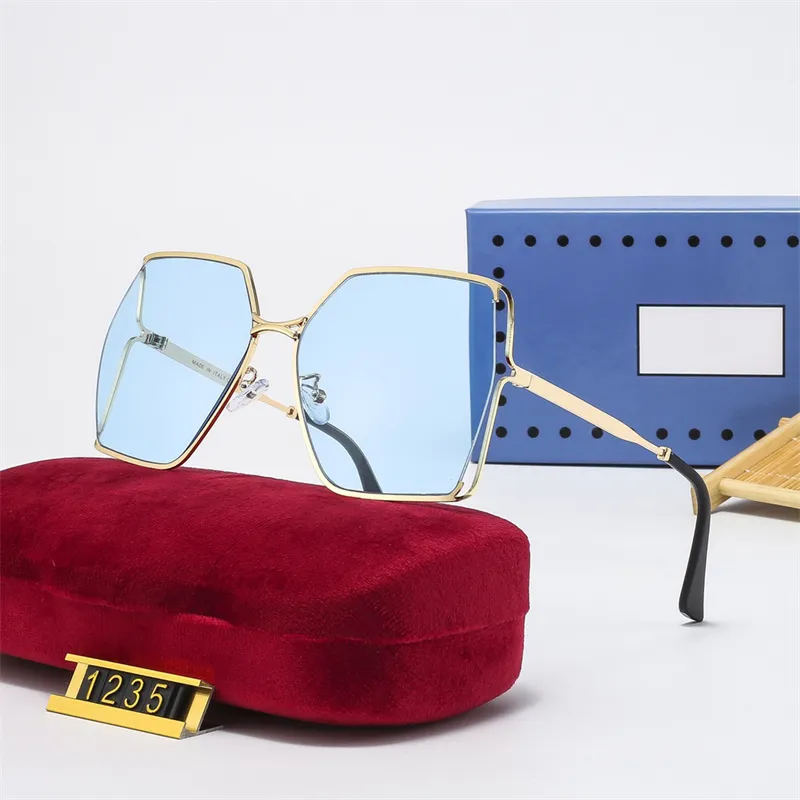 نظارة شمسية للمصممين للنساء للرجال الكمموريين الذهب الكامل الإطار Eyeglass للجنسين علامات تجارية عصرية عارضة الأزياء