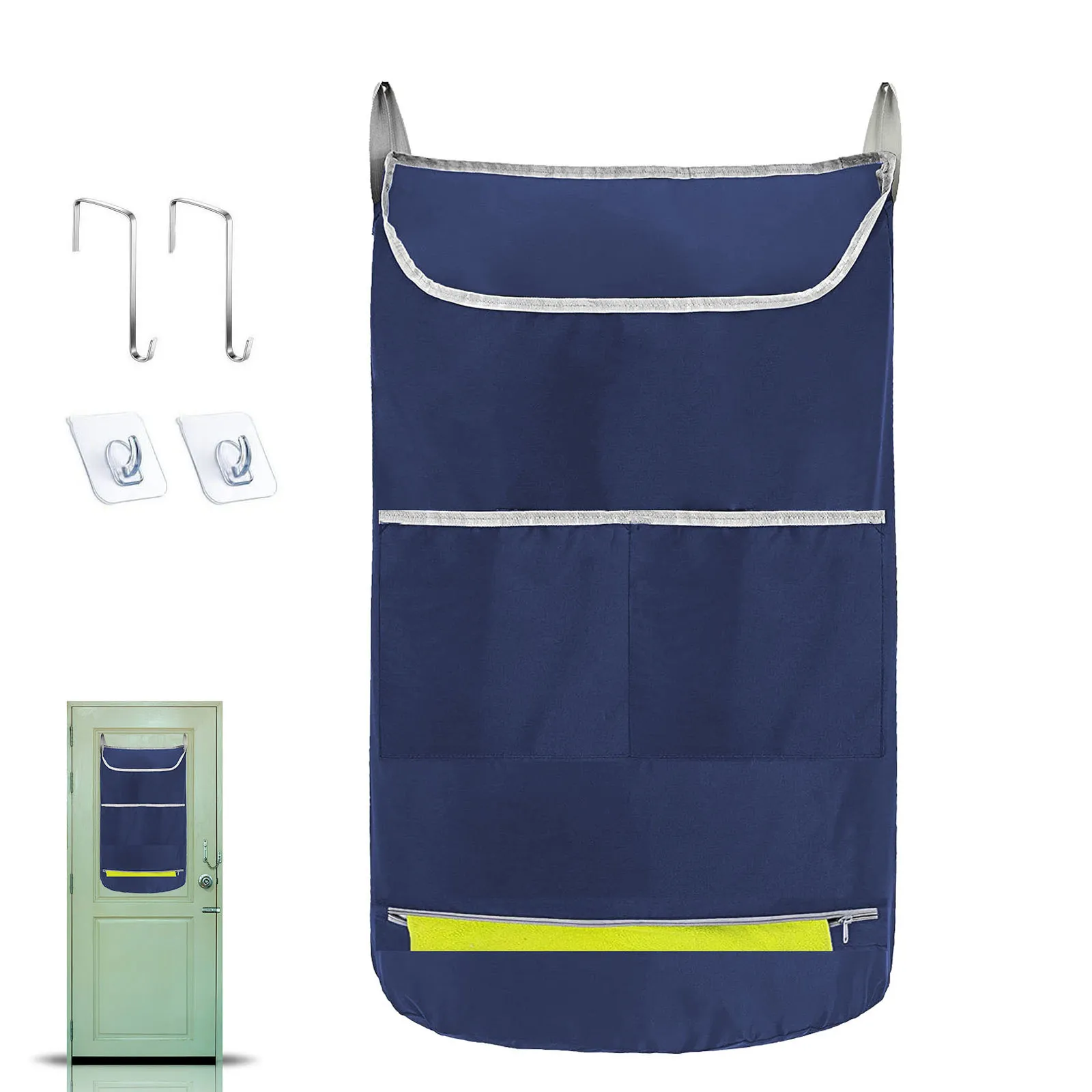 Sacchetti per biancheria Sporchi vestiti Hang Bag Grande capacità Espandibile Multi Tasca Cesto Apertura Bagno Storage 230710