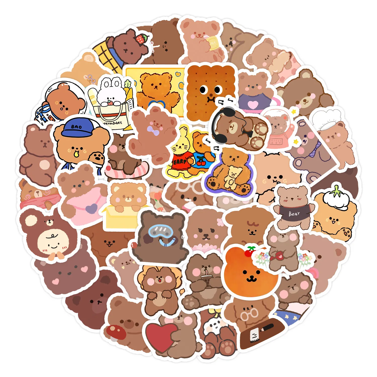 Korean Cute Cartoon Stickers, Cute Stickers Kawaii Korean