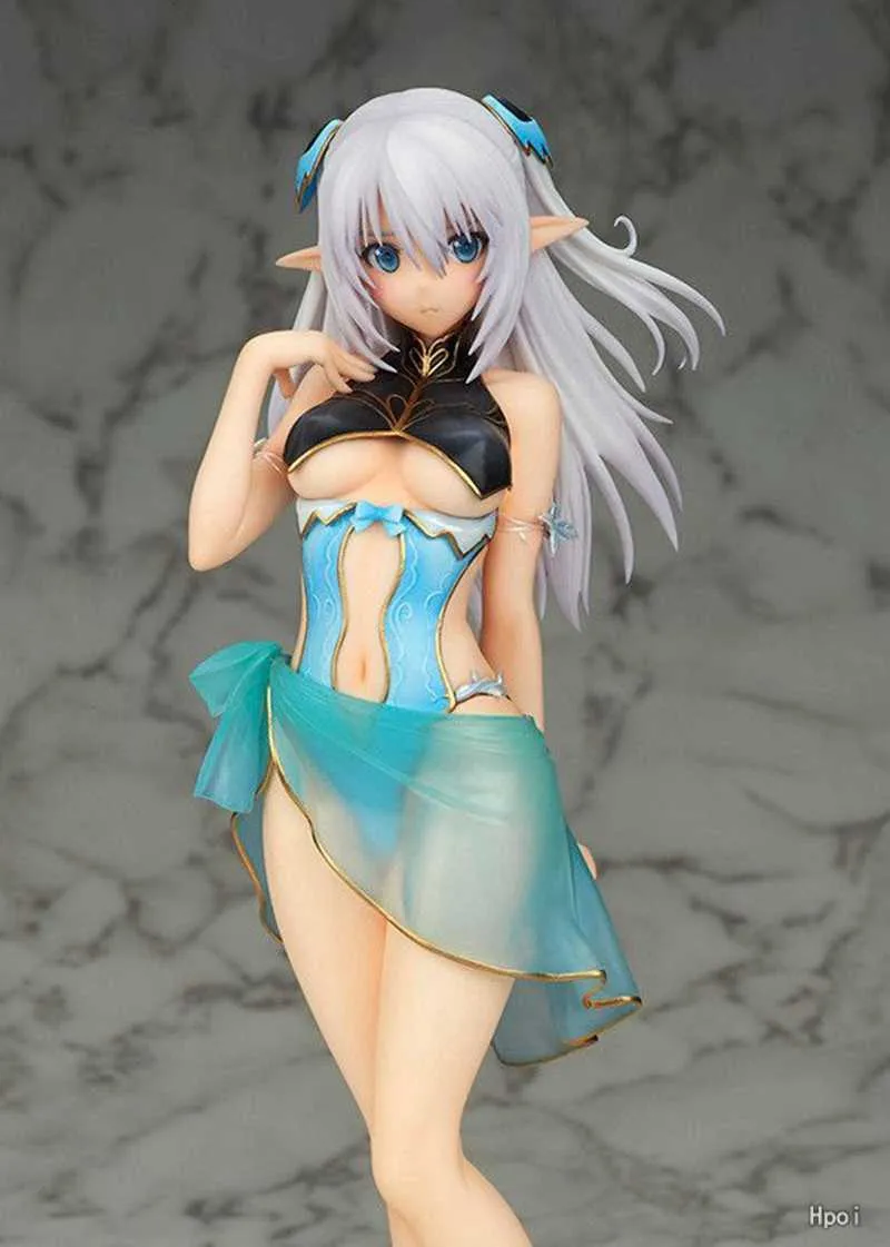 Action Toy Figures 18CM Anime Figure Shining Blade Sexy Swimsuit Beach Standing Model Undressable Princess Static Decoration Toy