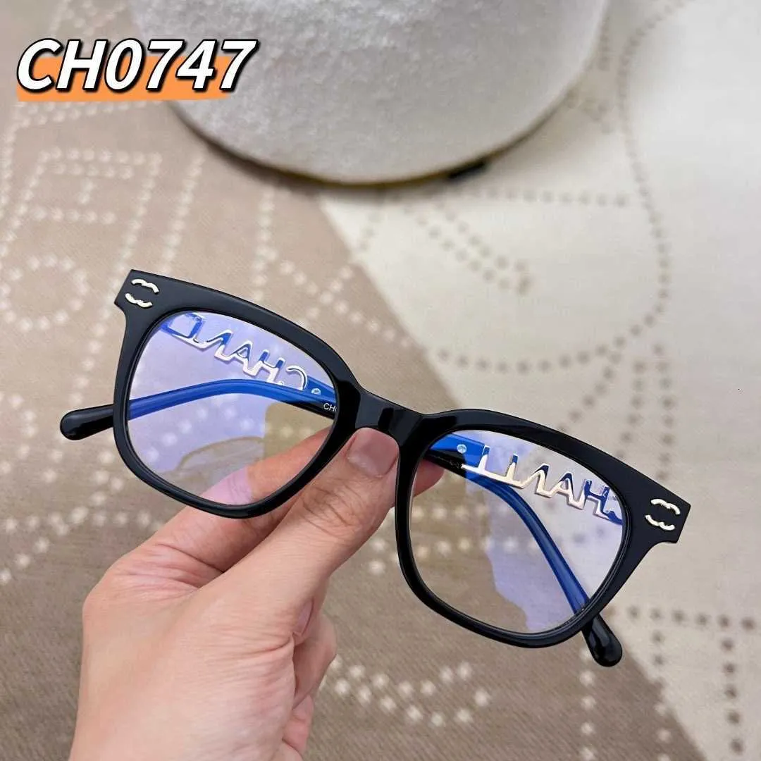 Fashion CH top sunglasses CH0747 Frame Plain Face Magic Glasses Net Red Same Style Slim Large Box Matching Myopia with original box Correct version high quality