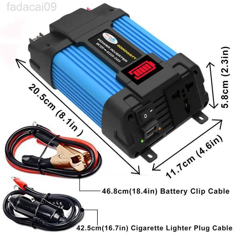 Jump Starter 4000W6000W Power Unverter LED Voltage STROFT STREFT ORVENT