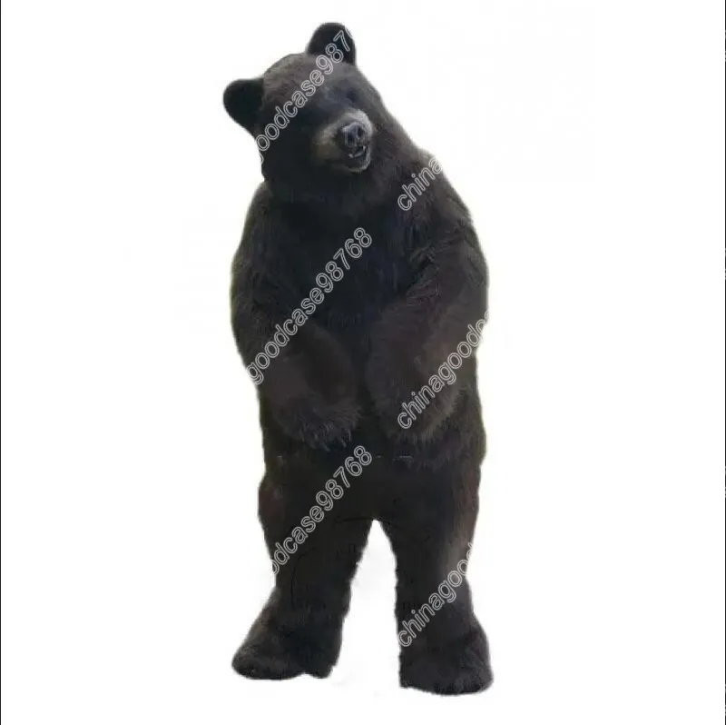 الجديد البالغ جديد characte Quality Black Bear Mascot Costume Halloween Christmas Dress Comple