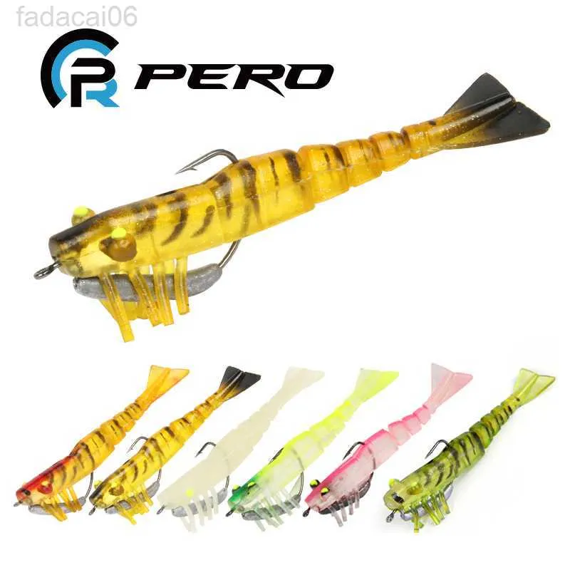 Baits Lures PERO Artificial Soft Plastic Shrimp Lure Jumping Jig