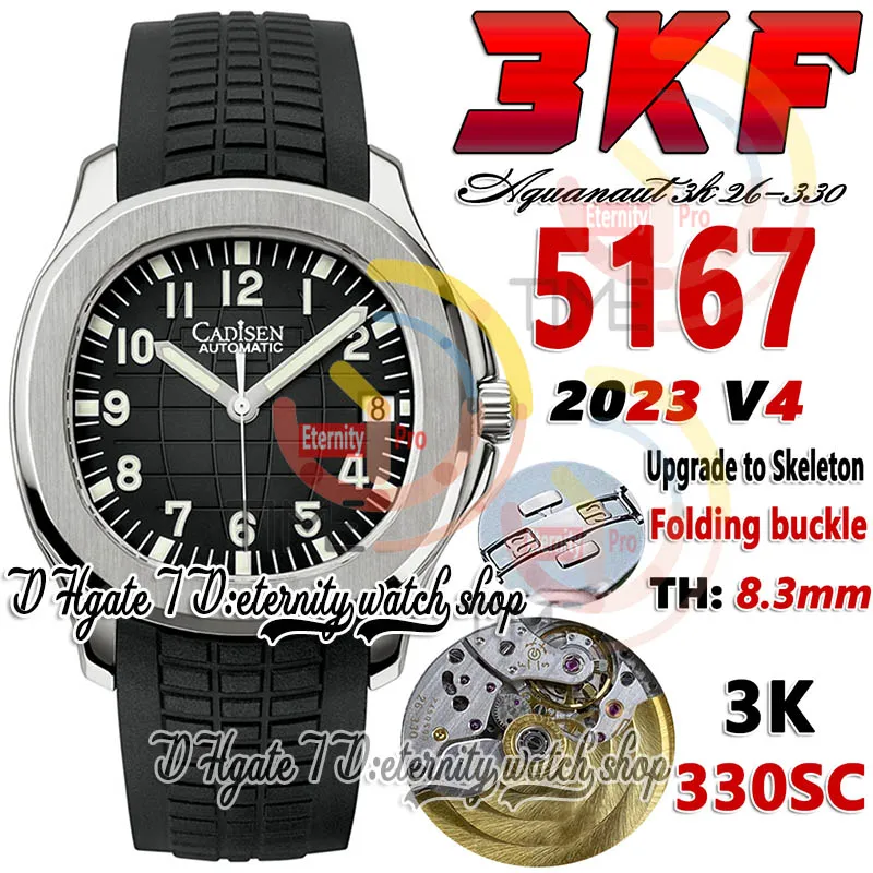 Rubber Strap 3k Aquanaut 3KF V4 3k5167 A330SC Automatic Mens