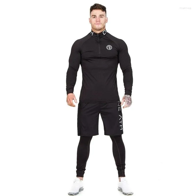 Hommes Polos À Capuche Pantalon Ensembles 2 Pièces Automne Survêtement De Course Hommes Sweat Ensemble De Sport Gym Vêtements Sport Costume