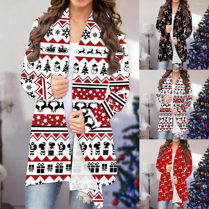 女性のニット女性クリスマスカーディガンプリントボタン長袖ニットセーターキャップ襟気質コウモリ型パーカーソフトルース