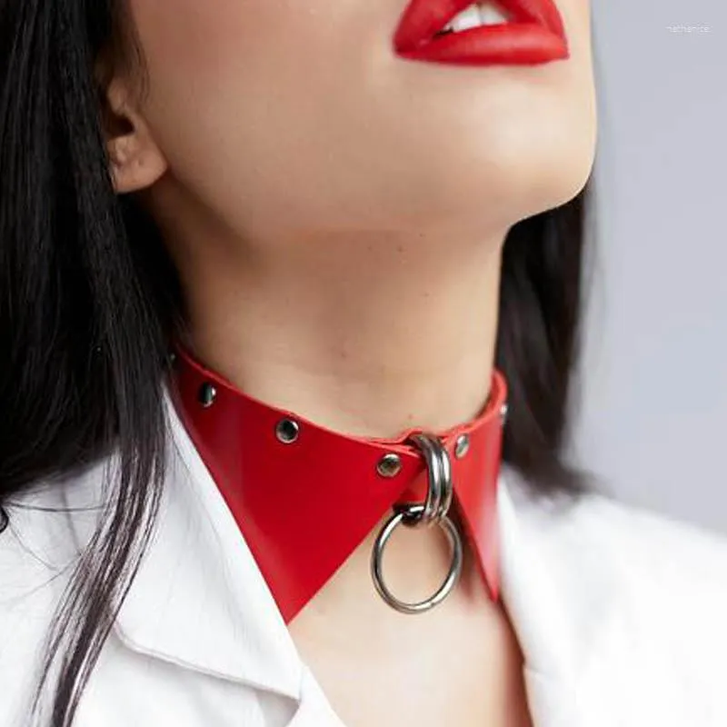 Leather Choker Gothic Choker Collar For Women Sexy Bondage Cosplay