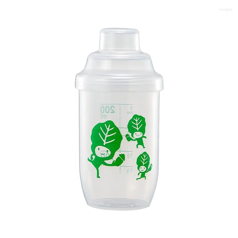 Bouteilles d'eau 4PCS Sports On The Go Shaker Milkshake Cup avec échelle