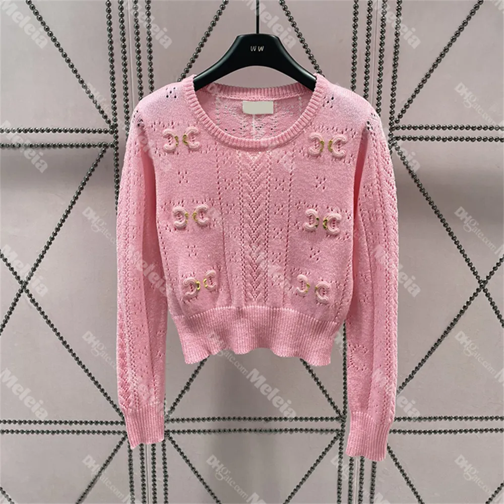 Dames pullover sweater geborduurd breiwerk voor dames Zwart gebreide holle sweaters gratis maat