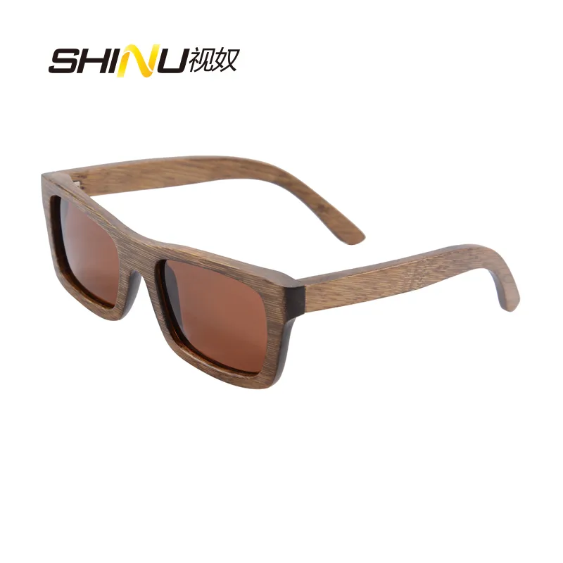 Handmade Bamboo Wood Sunglasses Square Wooden Frame Polarized Sun Glasses For Unisex Lovers Fashion Eyeglasses Gafas De Sol