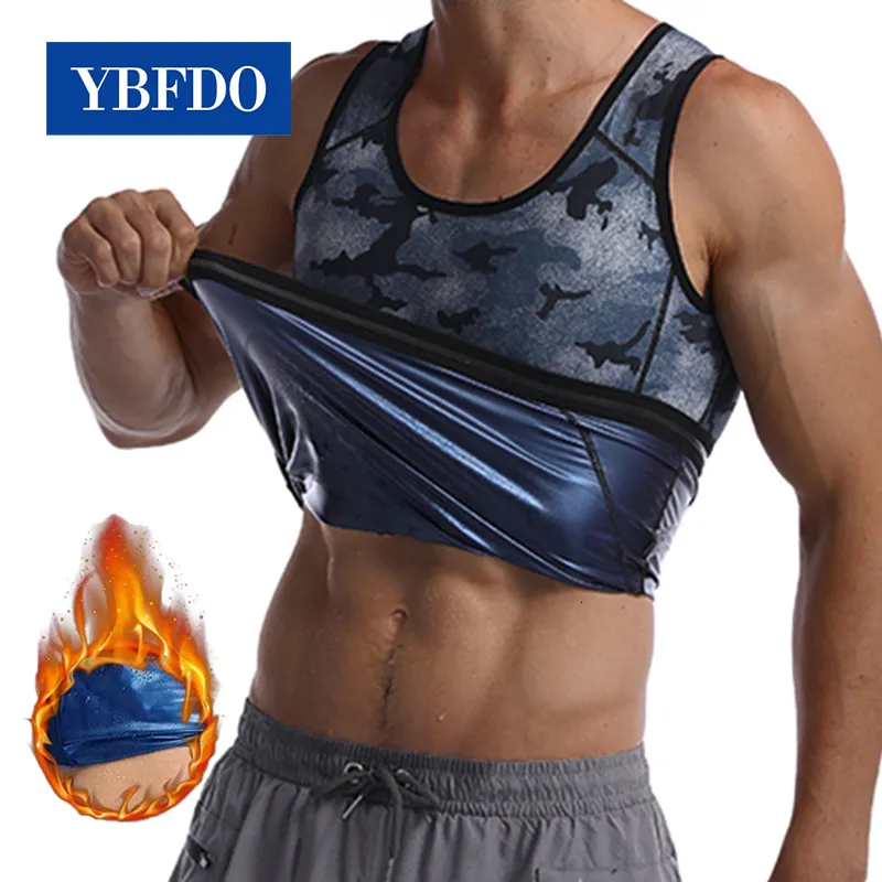 Intimo modellante per uomo YBFDO Camouflage Uomo Shapewear Vita Trainer Vest Sauna Thermo Sweat Canotte Body Shaper Camicia da allenamento dimagrante 230710