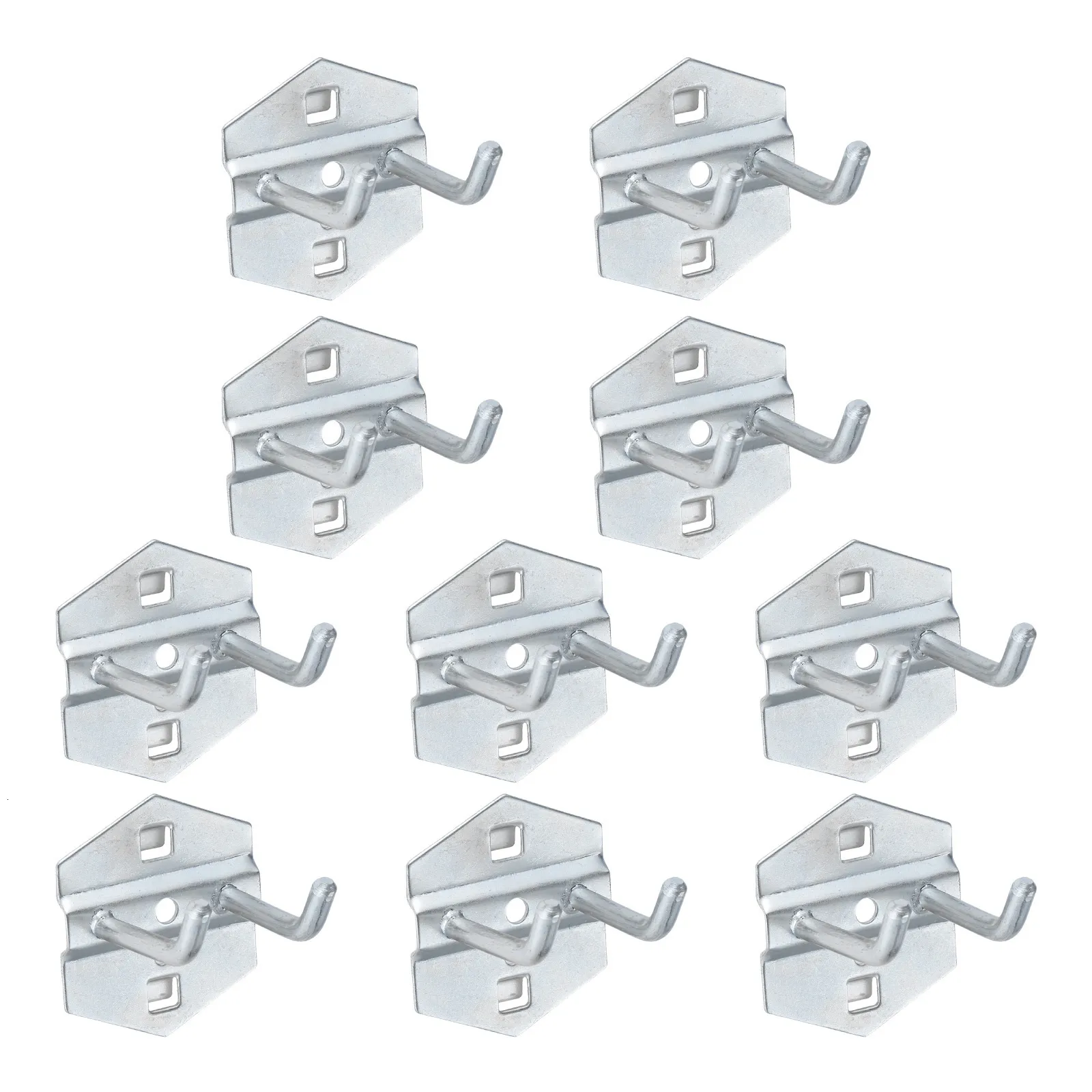 Kitchen Towel Hooks DRELD 10PCS Tool Hanging Hook Metal Display Rack Shop Good Shelf Thickening Hole Plate Household 50MM 230710