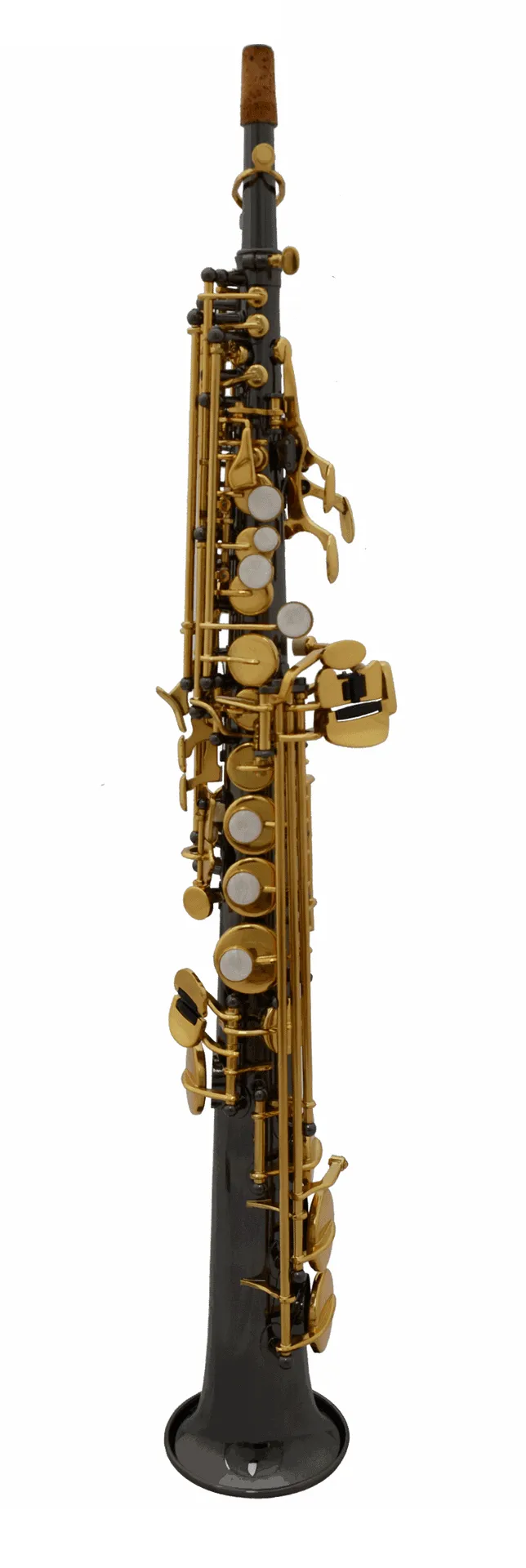 Bb Soprano Saxophone - Black Nickel Body, Bright Nickel & Gold Keys ...
