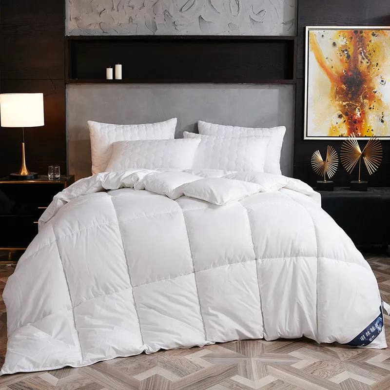 Sängkläder av hög kvalitet Vit gås anddun Täcke Täcke Vintertäcke Filt Filler med bomullsöverdrag Twin Full Queen King Size 230710