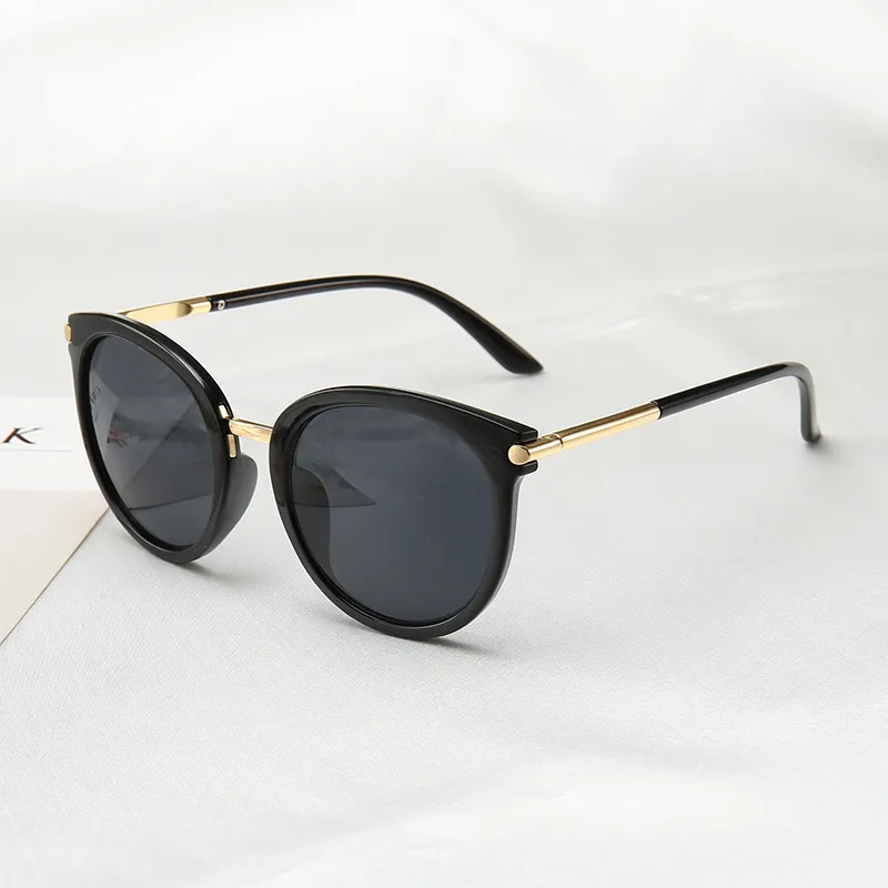 Gafas De Sol De ojo De gato redondas Vintage para mujer, gafas De Sol De diseño a la moda para mujer, gafas De Sol De círculo colorido Retro para mujer