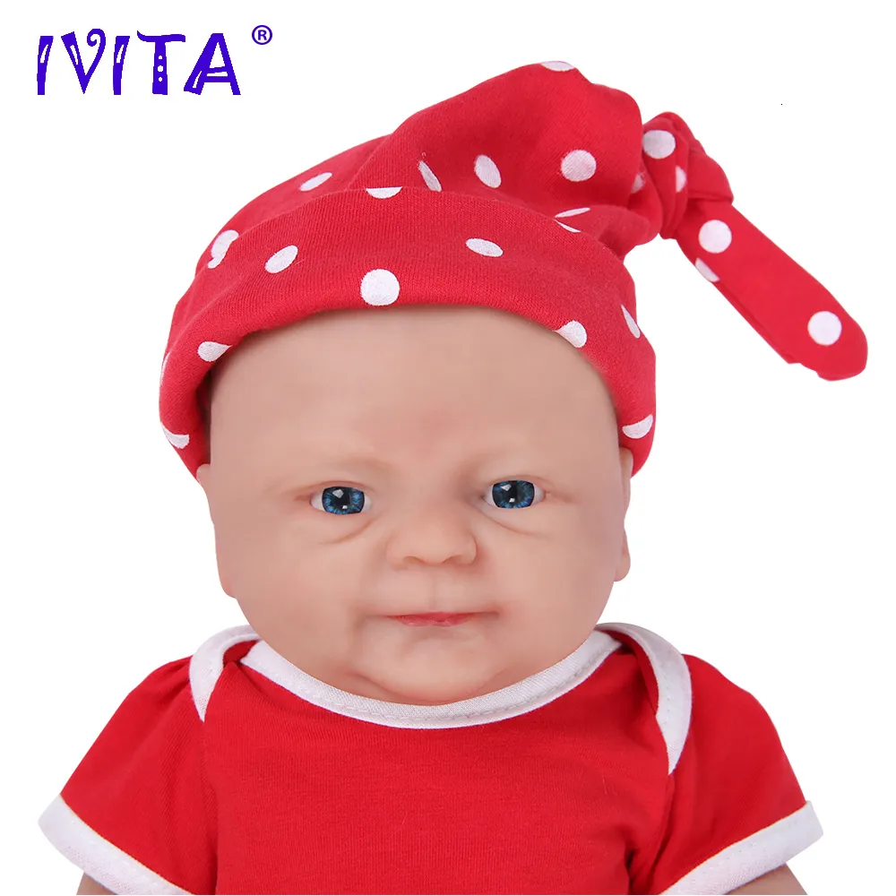 Bonecas IVITA WG1512 14 polegadas 165kg Corpo inteiro Silicone Bebe Reborn Doll "coco" Soft Realistic Girl Baby DIY Brinquedos em branco para crianças 230710