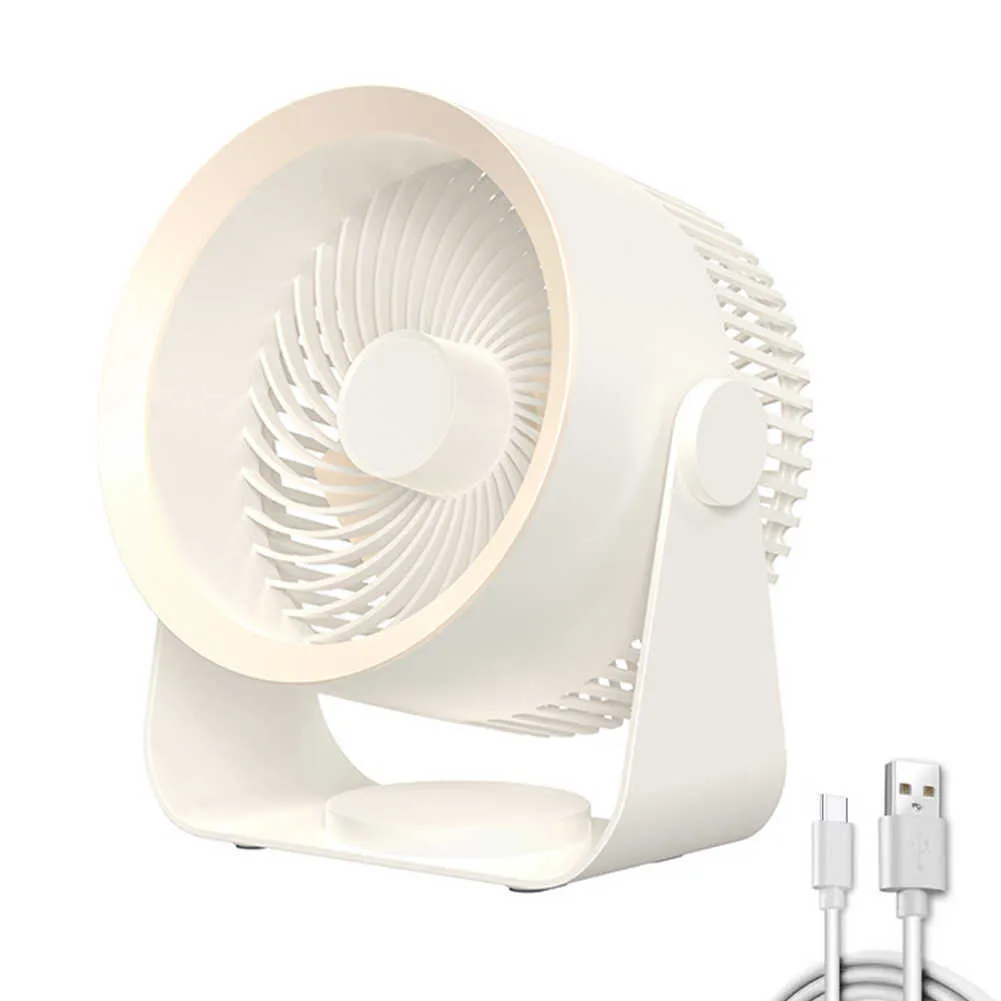 Elektriska fläktkameror Air Circulation Electric Fan Portable 4000mah väggmonterad/bordsskrivbordsfläkt USB laddningsbar låg brushastighet för hemkök