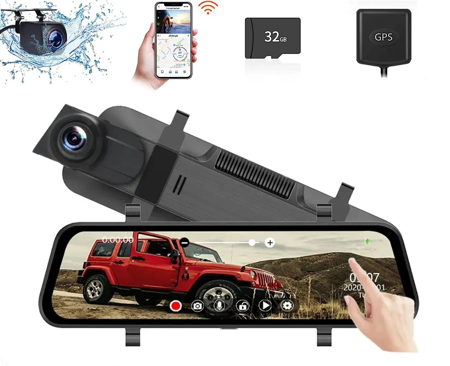 Save Big on Bulk Rear View Mirror Camera Dash Cam DVR Dash Cam And Rear  View Camera: 10