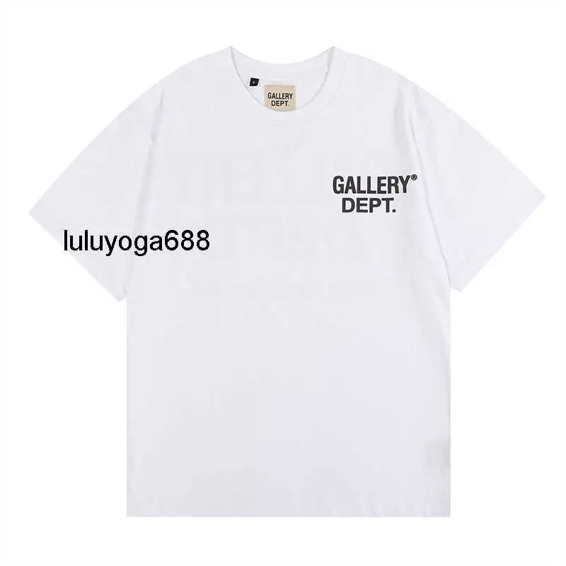 New 23ss Magliette grafiche Galleryes cottons Tops designer Flashing Cotton Luxurys abbigliamento streetwear tendenze trendy T-shirt da uomo da donna a maniche corte larghe