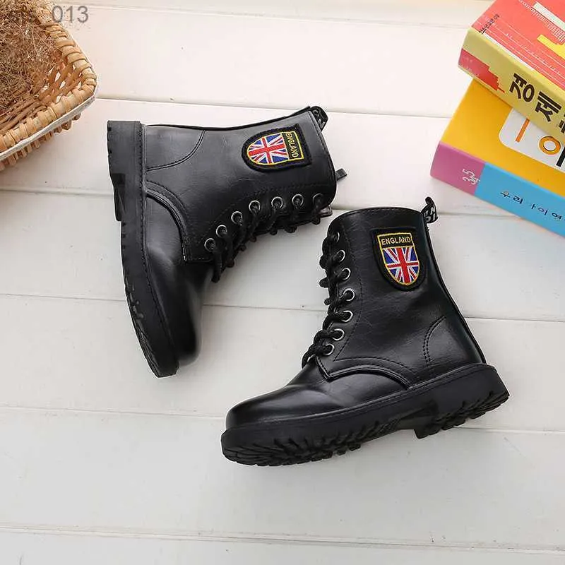 Kids black army hot sale boots