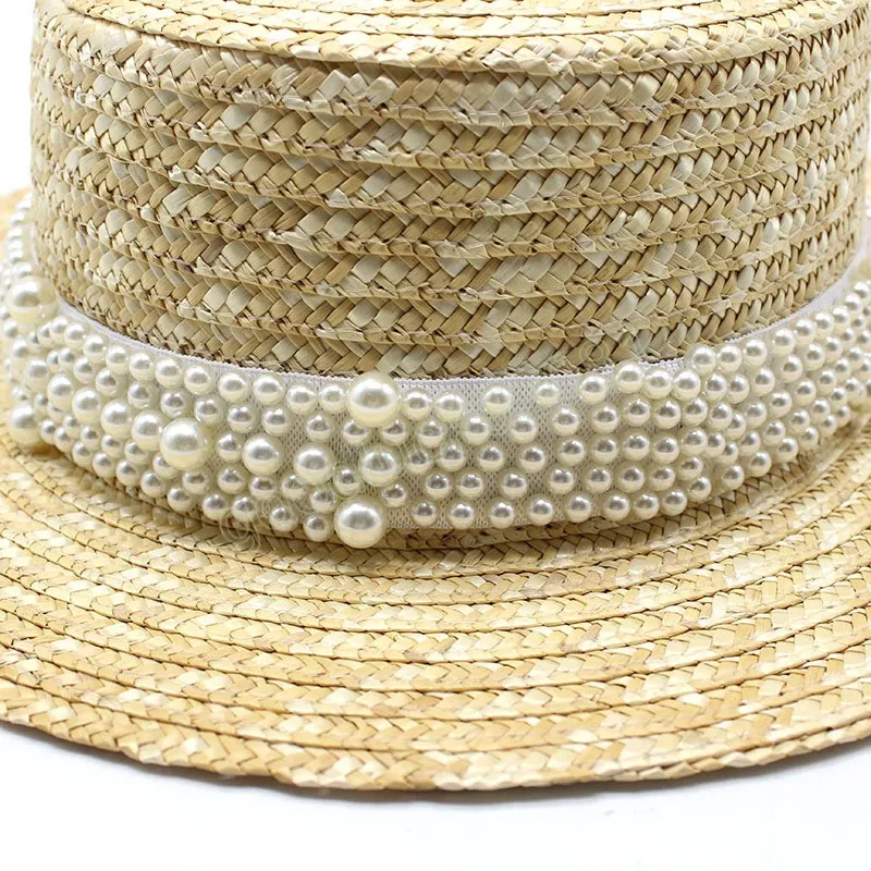 Summer Straw Hat For Girl Big Wide 7cm Brim Jazz Hat Beach Women Sun Hat Holiday Bonnet Derby Cap