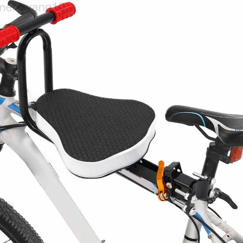 Selas de bicicleta mtb cadeira de criança montada na frente sela de bicicleta portátil dobrável cadeira segura para crianças com corrimão para scooter elétrico mountain bike hkd230710