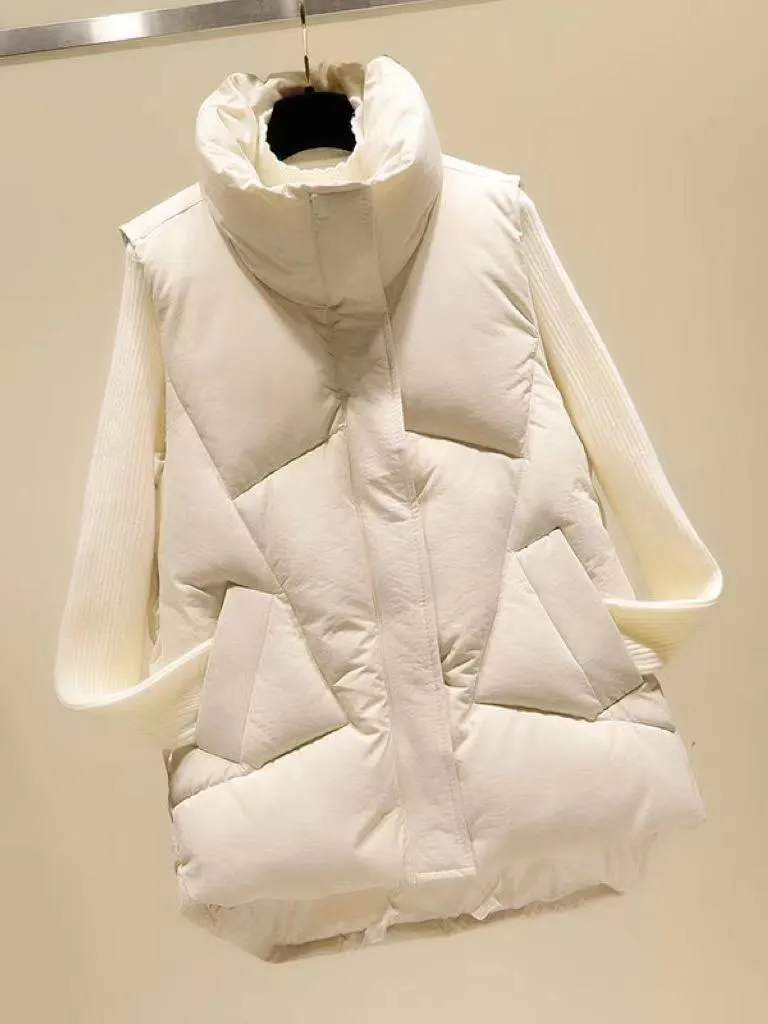 Giubbotti 2023 Plus Size Inverno Giù Puffer Vest Donna Casual Allmatch Giacca Senza Maniche