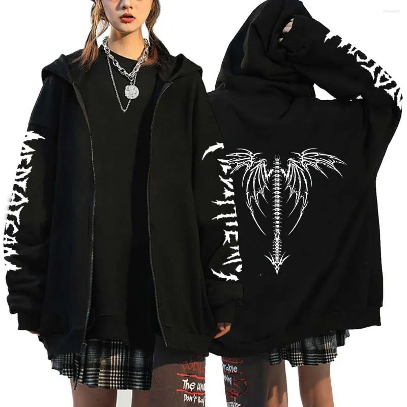 Jaquetas masculinas Moletom com capuz com capuz e strass Skeleton Goth Casaco esporte pulôver gótico manga longa jaqueta Y2K oversized Jaqueta masculina com capuz