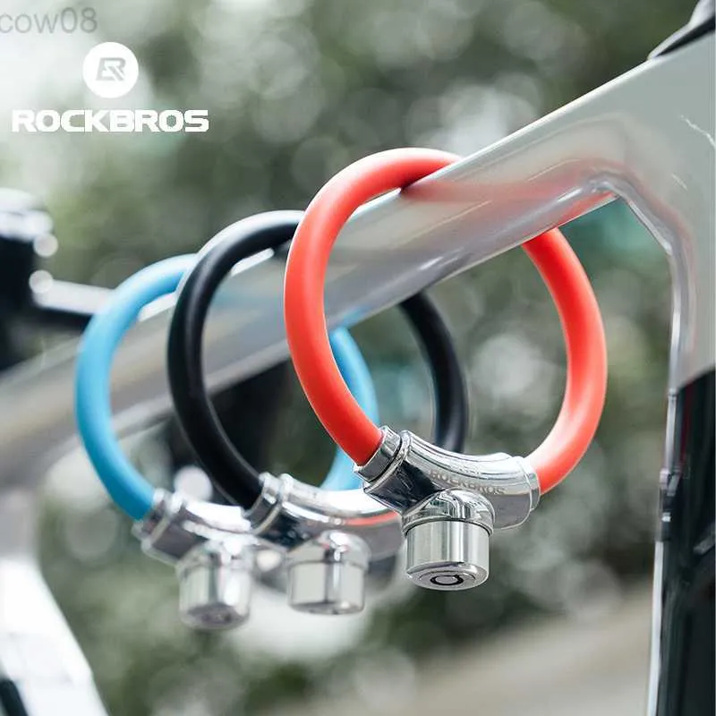 Lucchetti per bici ROCKBROS Lucchetto per bici Anti-tht Sicurezza Rubare Blocco Portab Ring Cab Catena di blocco con chiavi Motorcyc MTB Road Bicyc Accessori HKD230710