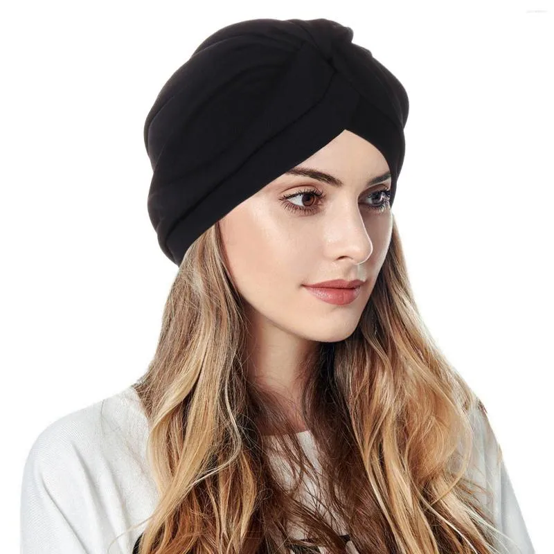 Berretti da donna turbante nodo pre -legato cappello cappello da testa in cofano fatto con te hat ha oh oh