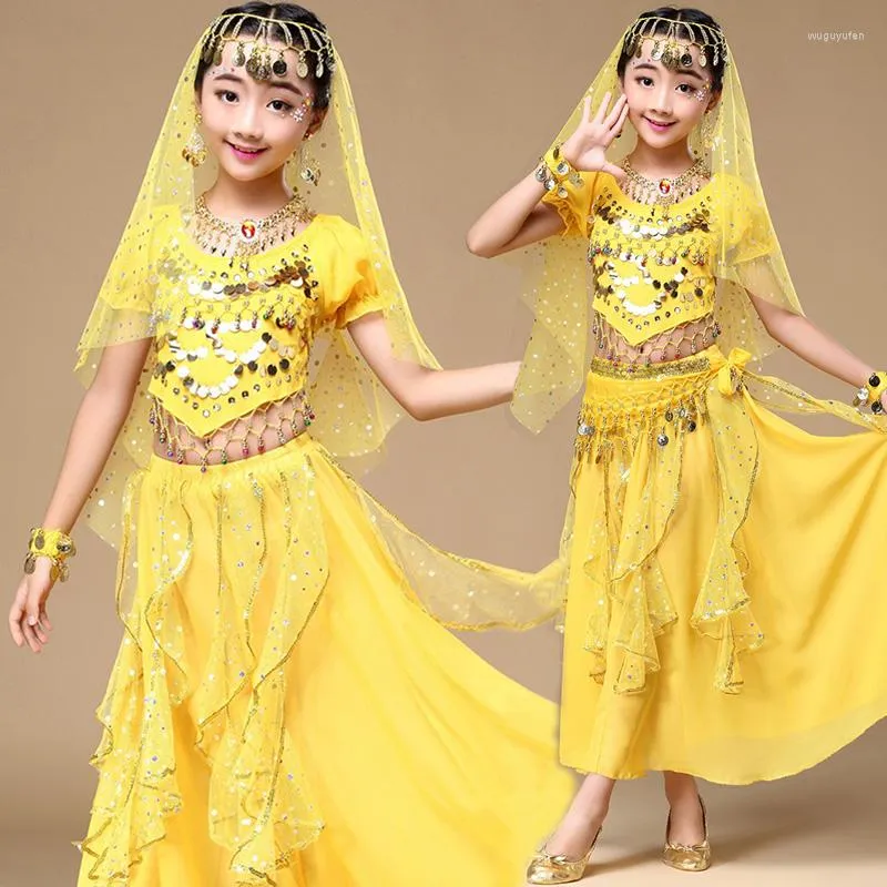 Children Aladdin Princess Jasmine Cosplay Costume Dance Bollywood Kid Girls  Fancy Party Dress Outfit Suit - AliExpress
