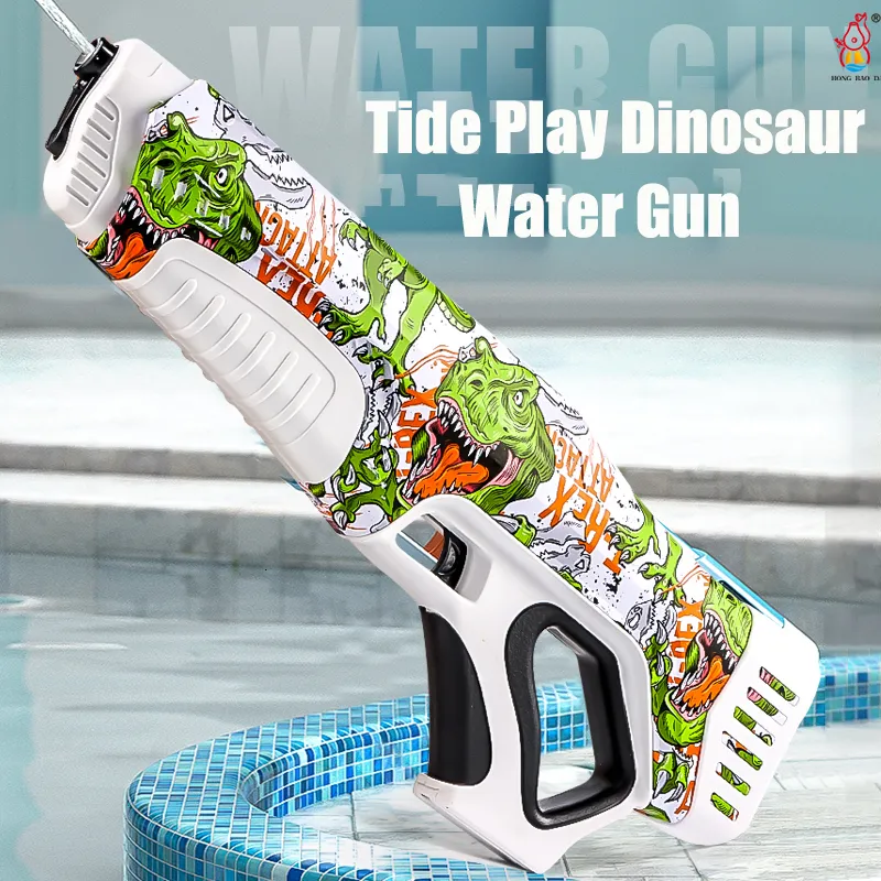 Pistolet Jouets Dinosaures Électrique Eau Jouet Entièrement Automatique D'été Piscine Plage Pour Enfants Enfants Garçons Filles Adultes 230710