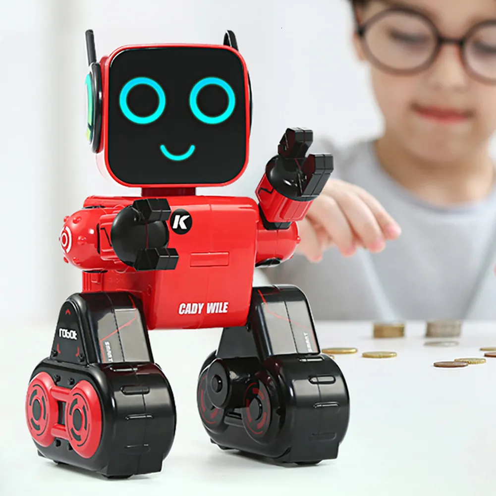 Andra leksaker 2 4G Fjärrkontroll Robot RGB-ljus Intelligent röststyrd interaktion Smart elektronisk RC för pojkar Flickor 230710
