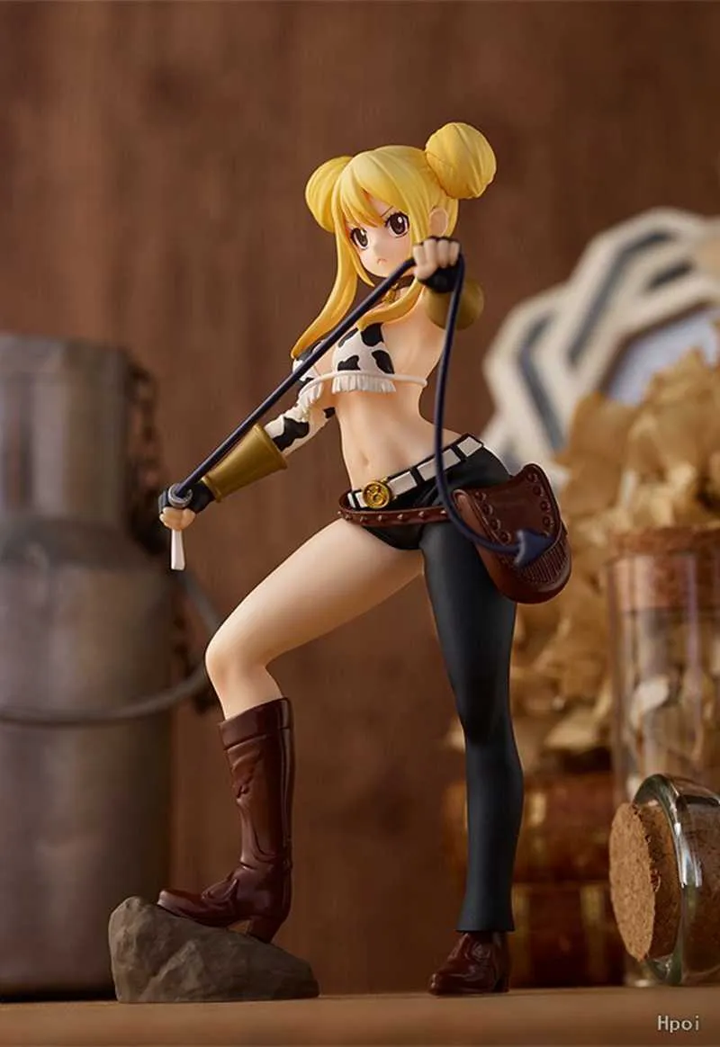 Action Toy Figures 21cm Anime Figure FAIRY TAIL Lucy Action Figure Sexy Undressable Girl Toys for Kids Gift Collectible Model Dolls