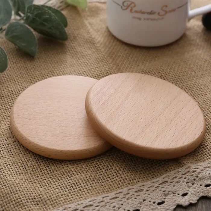 Wooden Coasters Black Walnut Coffee Tea Cup Mats Natural Non Slip Teapot Drink Coasters Home Bar Tools