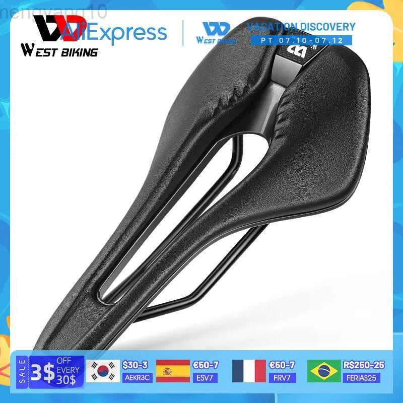 Bike Saddles WEST BIKING Ultralight Racing Bicycle Saddle Triathlon Speed Cycling Saddle Professional Road Bike Seat Gravel Bike Accessories HKD230710