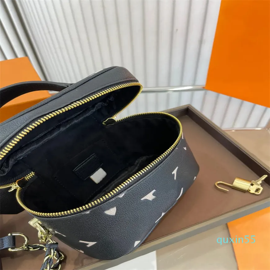 mini box bag Mode bedrukte make-up tassen designer handtas vintage Cosmetic Case metalen ketting crossbody schoudertas top handvat portemonnee 18CM