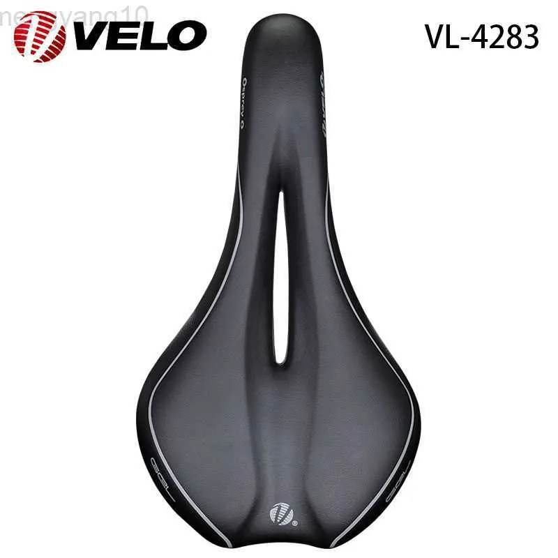 Cykelsadlar VELO VL-4283 Zone Cut Comfort Andas PU Silica Gel Unisex Cykelsadel BMX Road MTB Mountain Bike Cushing Cykeldelar HKD230710