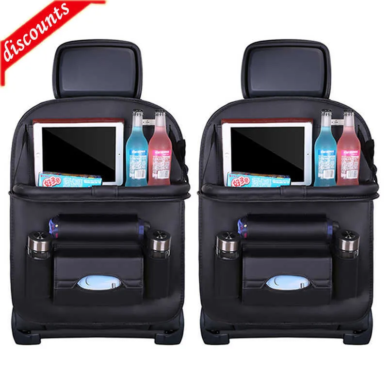 Nuovo 1/2pcs Car Seat Back Organizer Bag Tavolo pieghevole Vassoio da viaggio Borsa da viaggio Car Seat Organizer Storage Accessori per auto Interni