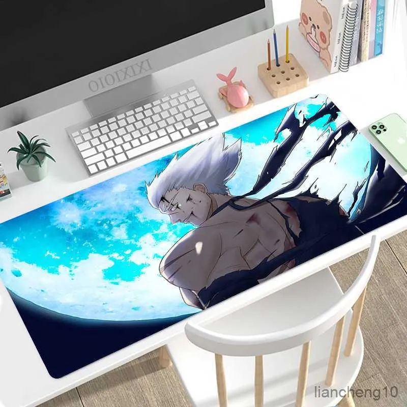 Mauspads Handgelenk Anime One Punch Man Mauspad Gaming XL New Home Großes Mousepad XXL rutschfester Naturkautschukteppich Büro Laptop Mauspad R230710