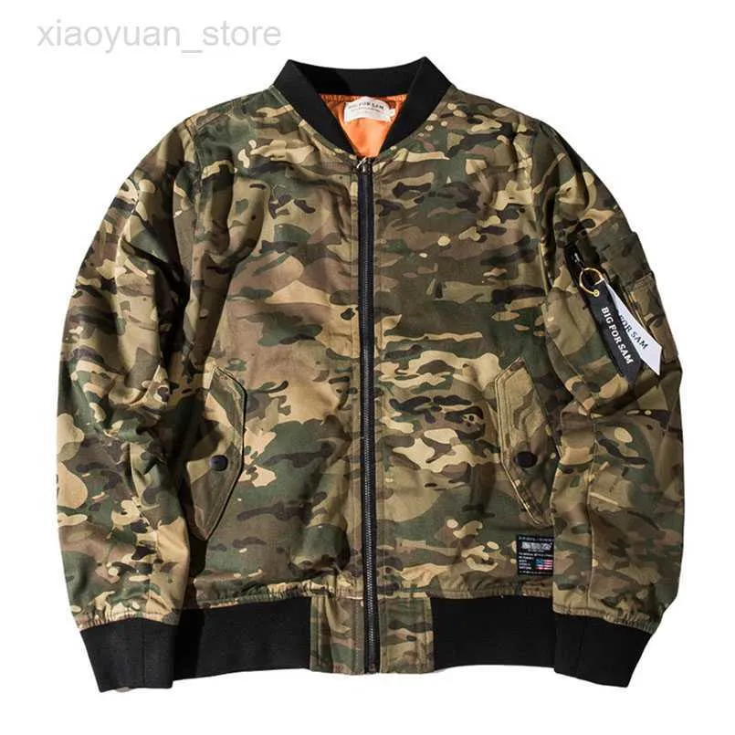 Мужские куртки весенняя осенняя бренда MA1 Streetwear Cotton Camo Camo Casual Army Army Army Anty Antuare Gamouflage Bomber Jacket Мужская бейсбольная шерсть 2023 HKD230710