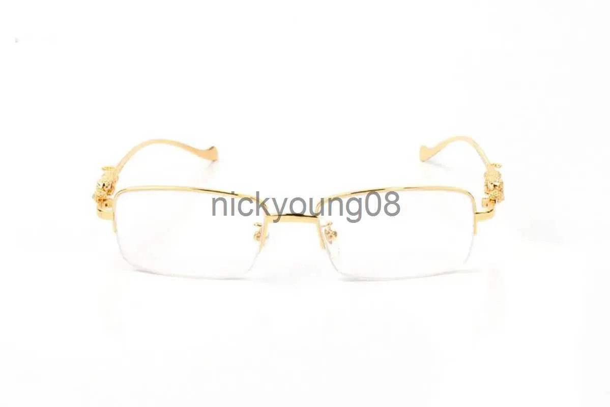 Солнцезащитные очки картиные очки солнцезащитные очки дизайнерские мужские женщины модные золотые серебряные леопарды рамки пантера солнечные очки Композитный металлический металлический оптический прямоугольник сын