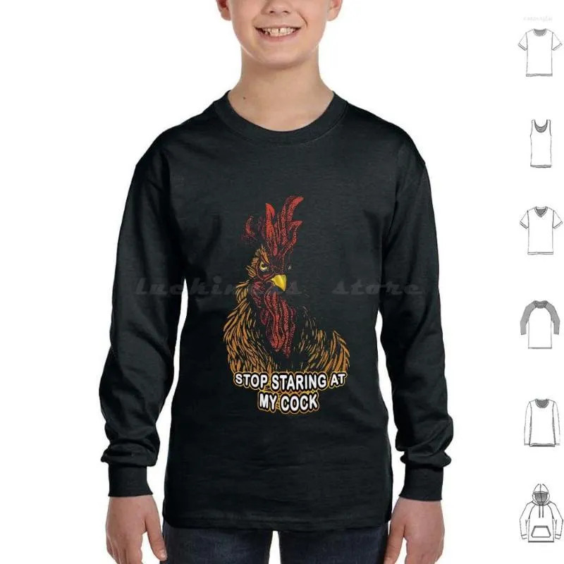 Men's Hoodies Stop Staring At My Cock Long Sleeve Funny Vacation Christmas Birthday Idea Trend Cut Thanksgeving