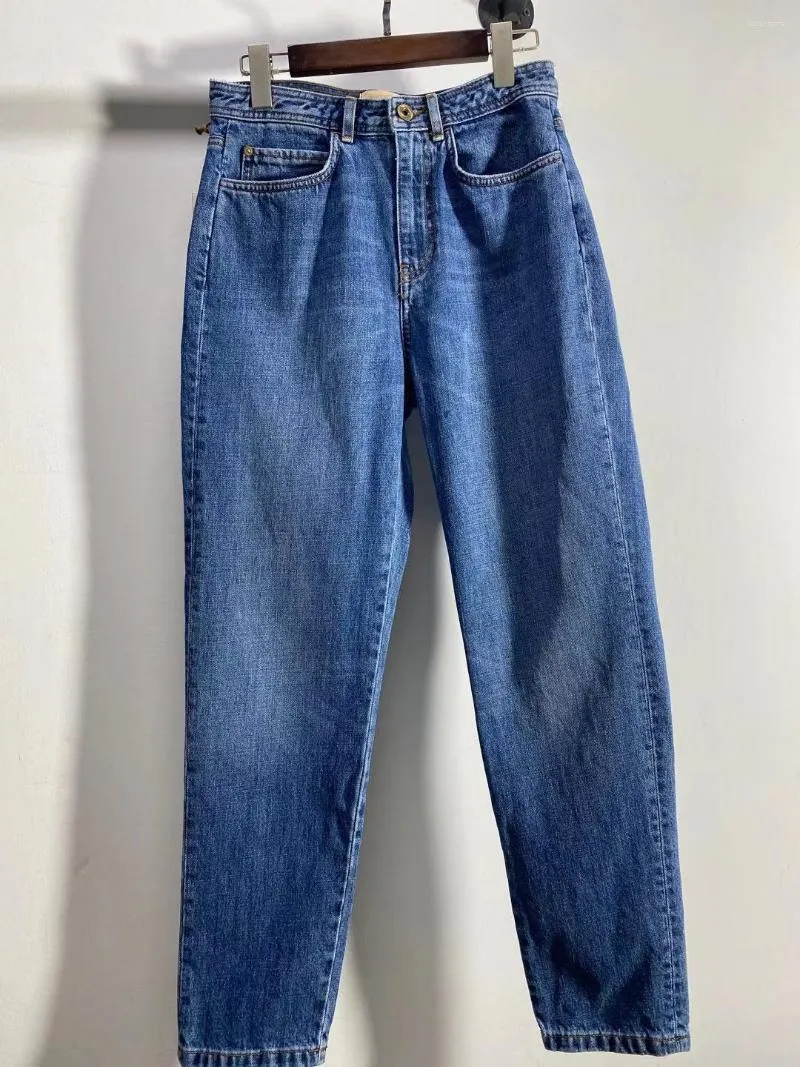 Damen Jeans Hohe Taille Blaue Frauen Reißverschluss Vintage Lose Allgleiches Weibliche Mode Denim Lange Hosen Frühling Herbst