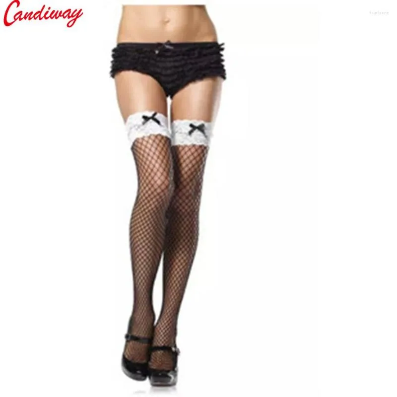 女性靴下 Candiway シンプルなファッションセクシーな女性のストッキングタイトな網タイツレギュラースタイル魅力的なネッティング弾性薄いシルクストッキング