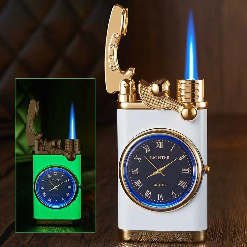 gas lighter for cigarette Dy-F019 Smoking Disposable or Refillable Electronic Windproof Butane Metal - Windproof Lighter and Lighter with Gas price How is my logo applied Good Luck Dice Jet Flame