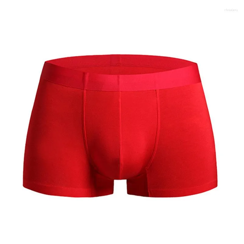 Calzoncillos Red Men;s Ropa interior sin costuras Modal Boyshort en el año de Tiger Lucky Luck y Festive Men Sexy